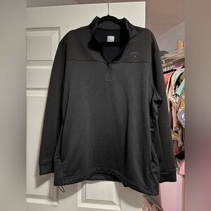 Callaway Black Pullover with Ribbed Sleeves